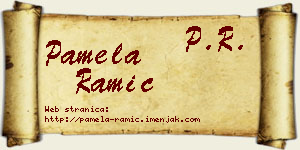 Pamela Ramić vizit kartica